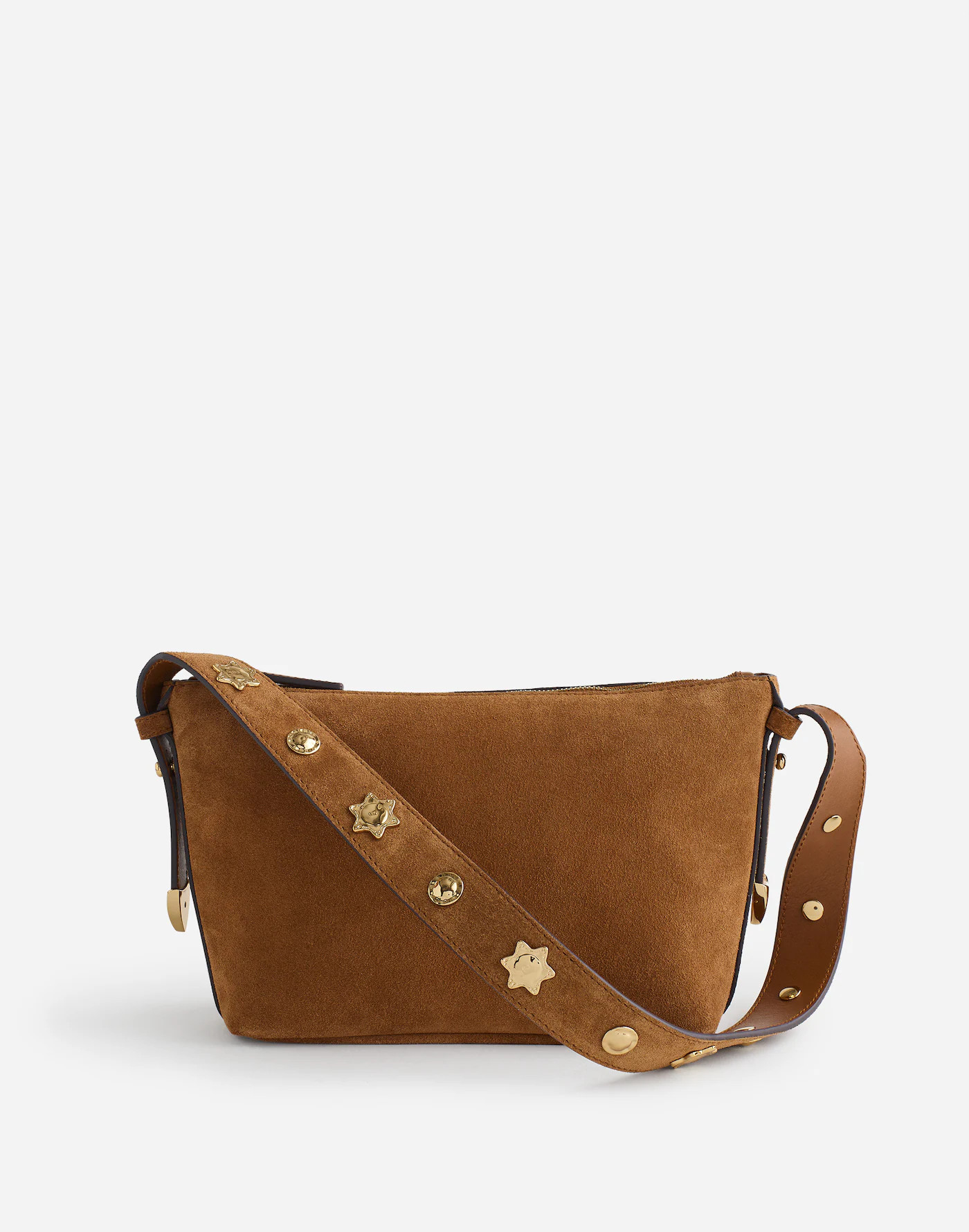 The Sun Medallion Suede Shoulder Bag | Madewell | Madewell
