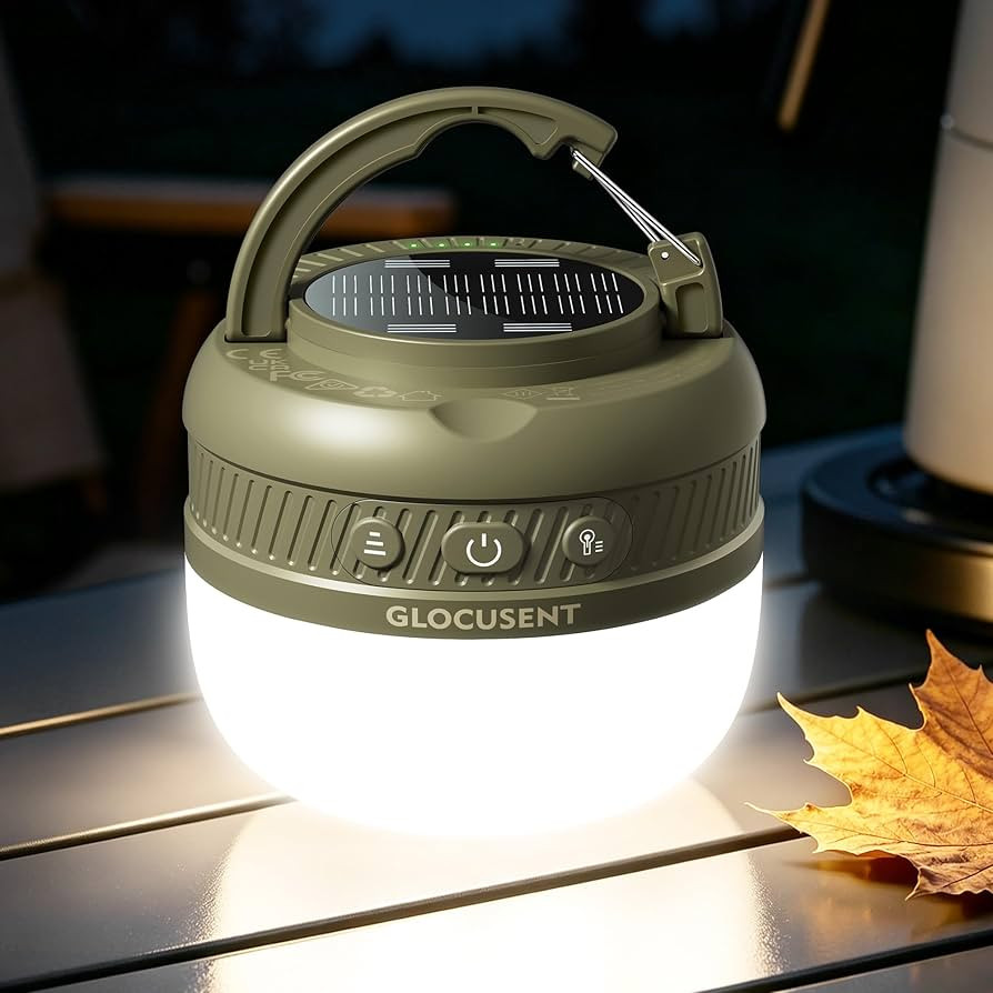 Glocusent Camping Lights Rechargeable, 5000mAh 120H Runtime, Led Camping Lantern with 5 Brightnes... | Amazon (US)