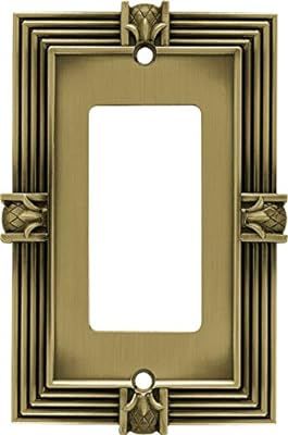 Franklin Brass 64473 Pineapple Single Decorator Wall Plate/Switch Plate/Cover, Tumbled Antique Br... | Amazon (US)