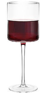 Square Red Wine Glasses Set of 4 - Hand Blown Edge Wine Glasses - Modern Flat Bottom Wine Glasses... | Amazon (US)