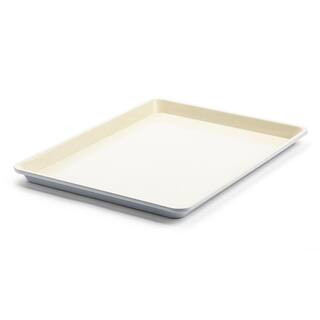 18 in. Non-Stick Ceramic Large Baking Sheet in Cream | The Home Depot