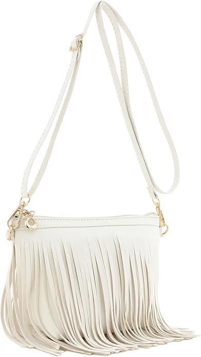 FashionPuzzle Small Fringe Crossbody Bag with Wrist Strap | Amazon (US)