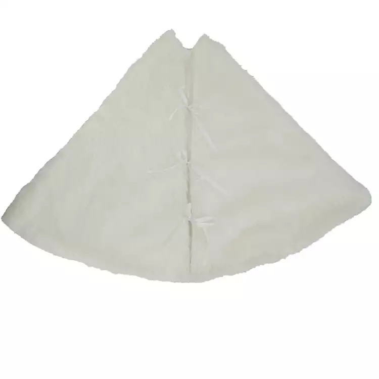 White Snow Fur Tree Skirt | Kirkland's Home
