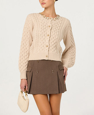 Women's Cathryn Crewneck Cardigan Sweater | Macy's