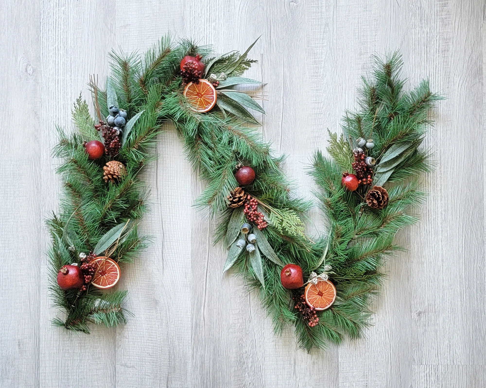 Primrue 6' Pomegranate Orange Pinecone Fruits Garland | Wayfair | Wayfair North America