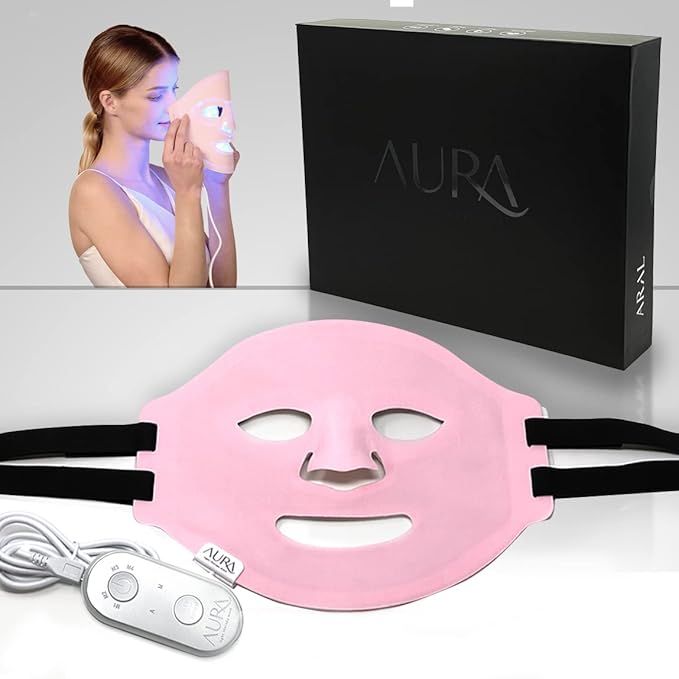 AURA Light Therapy Mask - Soft and Light-Weight - Latest 4 Colors LED Face Mask Light Therapy to ... | Amazon (US)