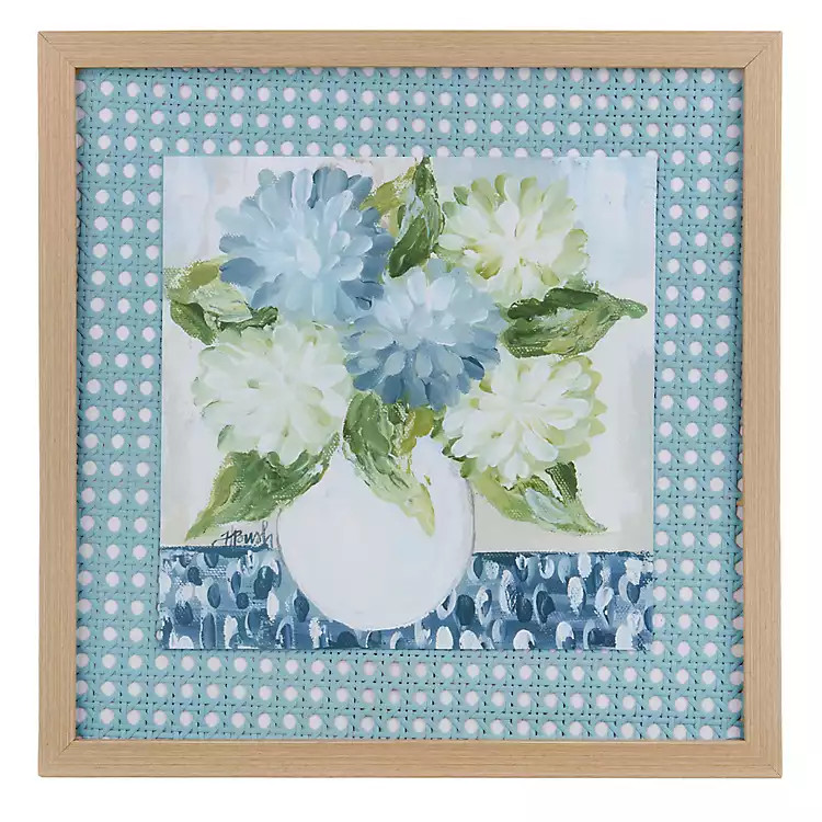 New! Blue Hydrangea Bouquet Framed Art Print | Kirklands