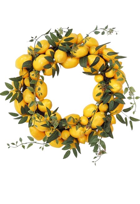 Lemon summer wreath 

#LTKHome #LTKFindsUnder100