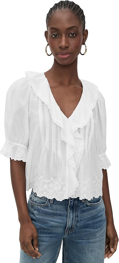 Madewell Women's Ruffled Puff Sleeve Top | Amazon (US)