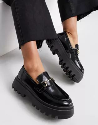 ASOS DESIGN Miller chunky loafers in black | ASOS (Global)