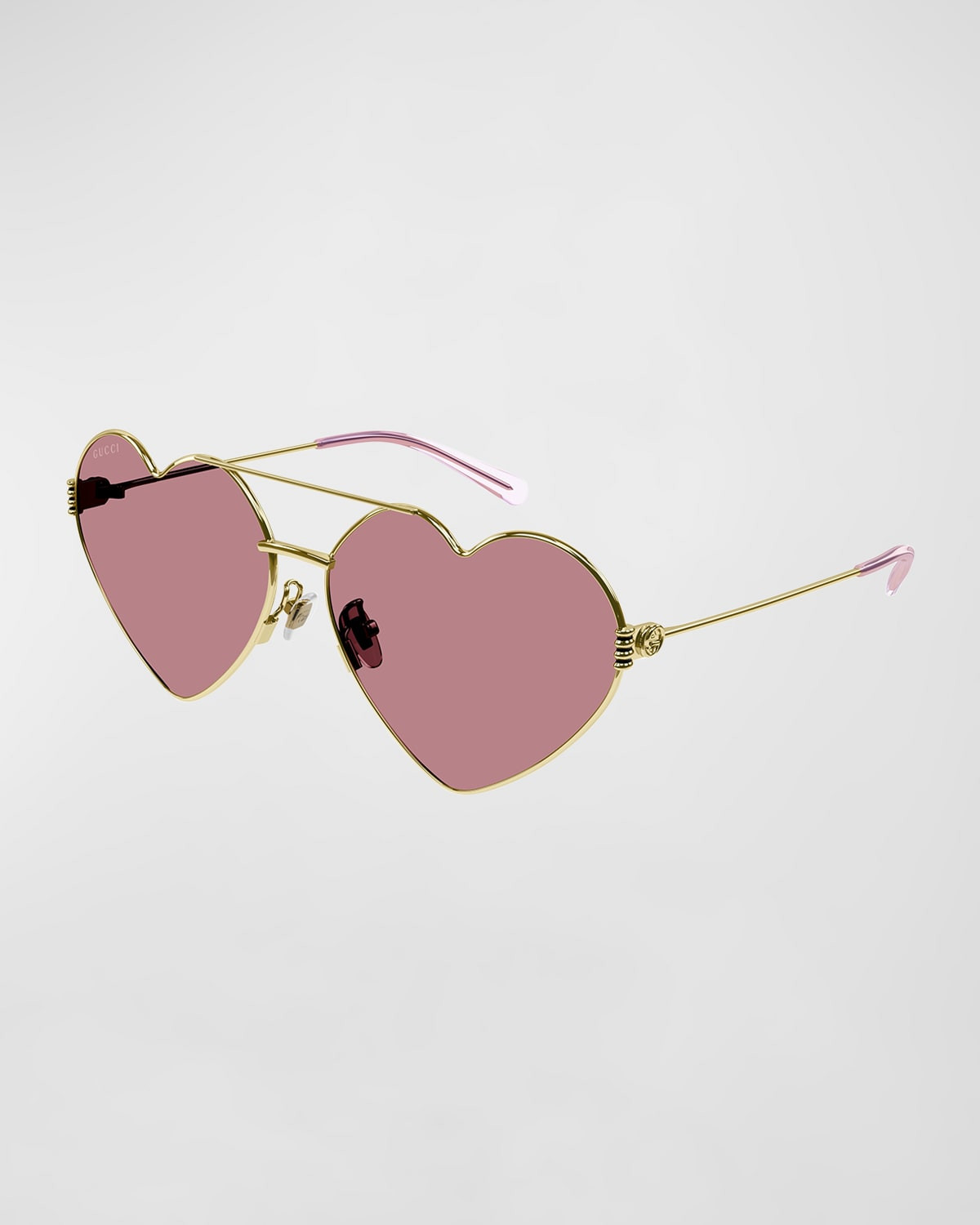 GG Heart-Shaped Metal Aviator Sunglasses | Neiman Marcus