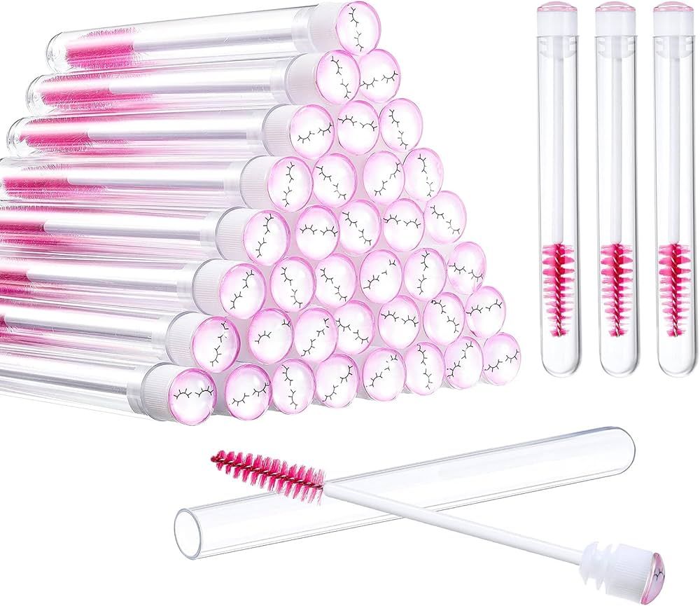 80 Pieces Disposable Mascara Brushes Tubes Set, 40 Pieces Empty Mascara Wand Tube with 40 Pieces ... | Amazon (US)