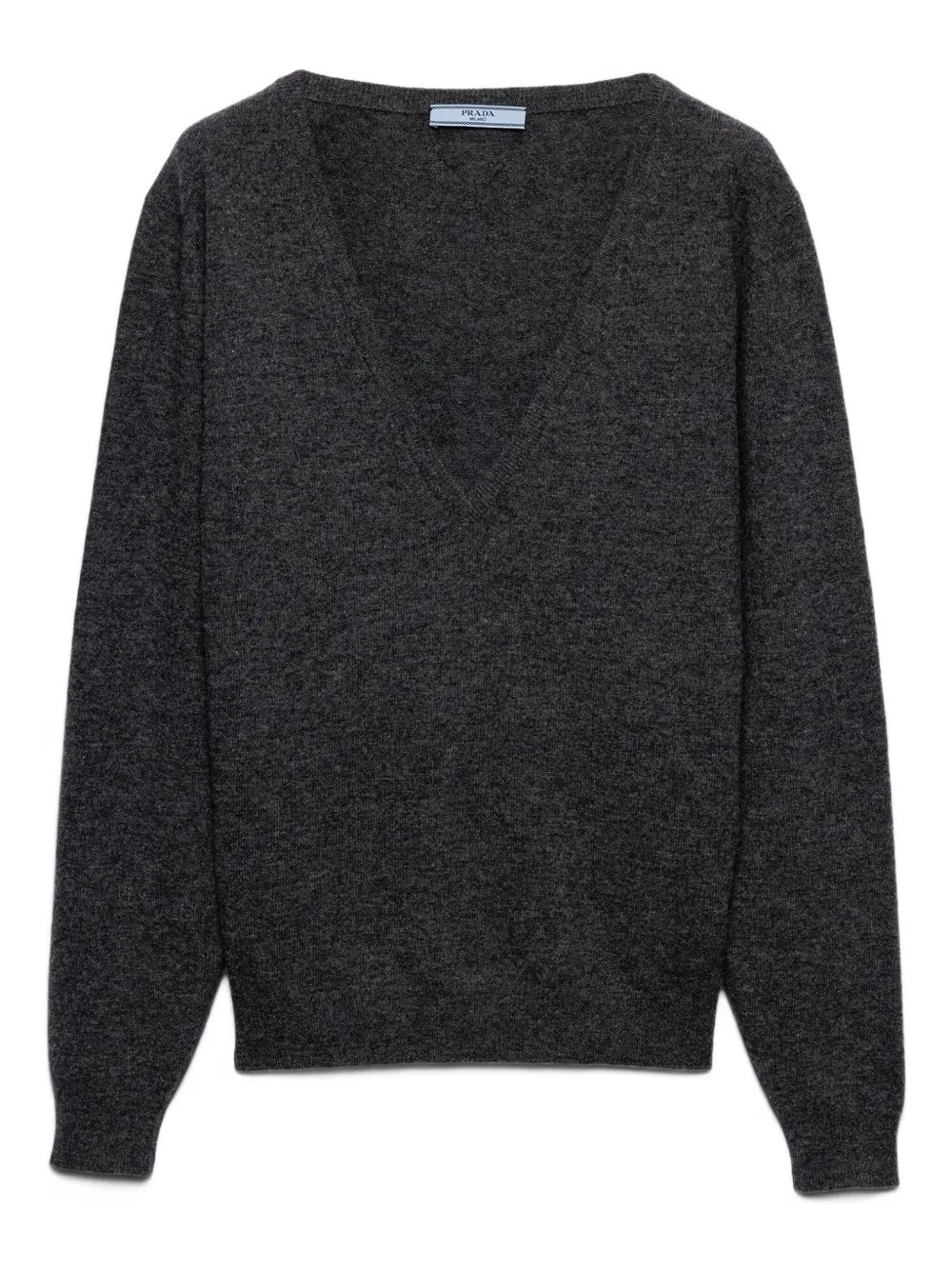 Prada raglan-sleeve V-neck sweater - Grey | Farfetch Global