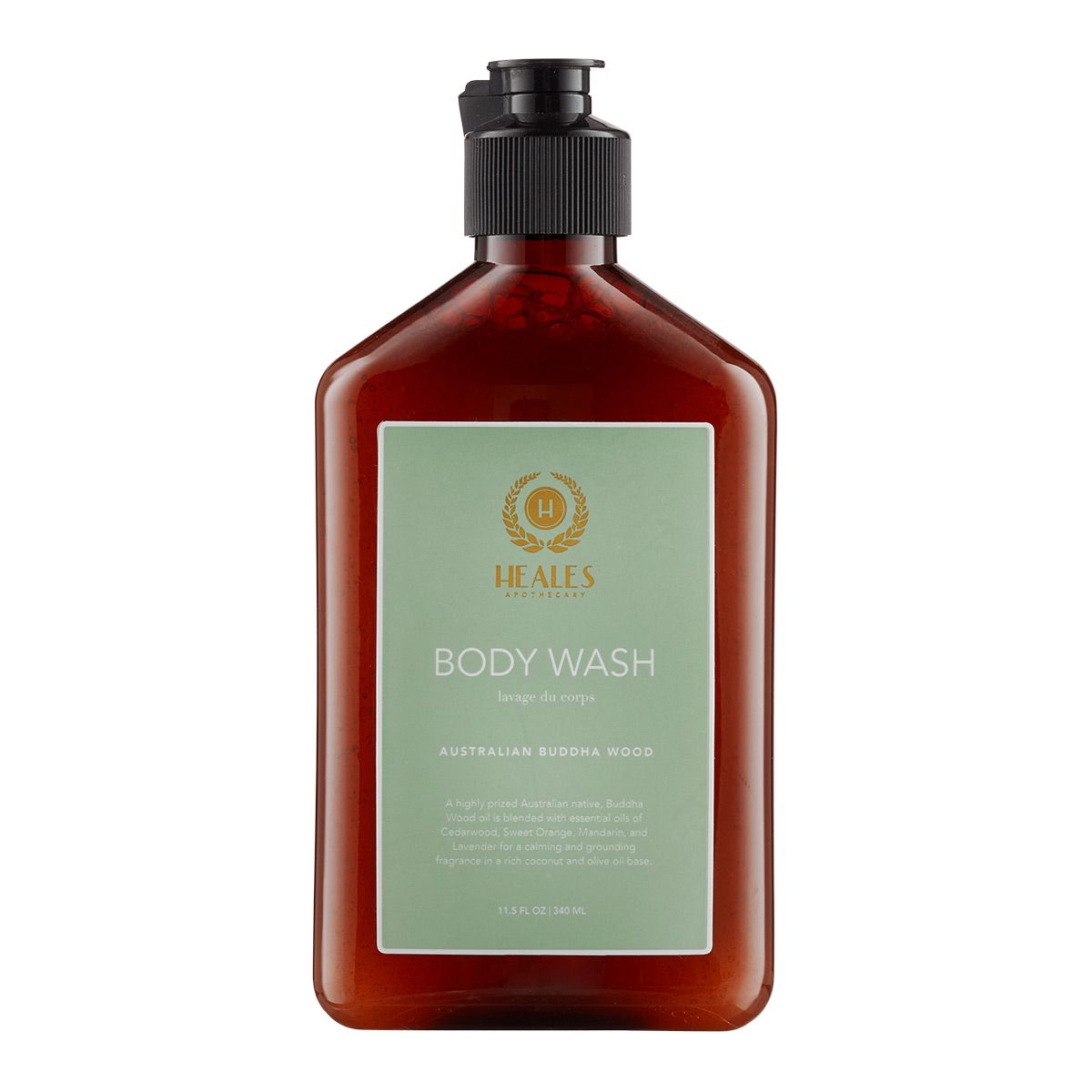 Heales Apothecary 11.5 oz. Body Wash Australian Buddha Wood | The Container Store