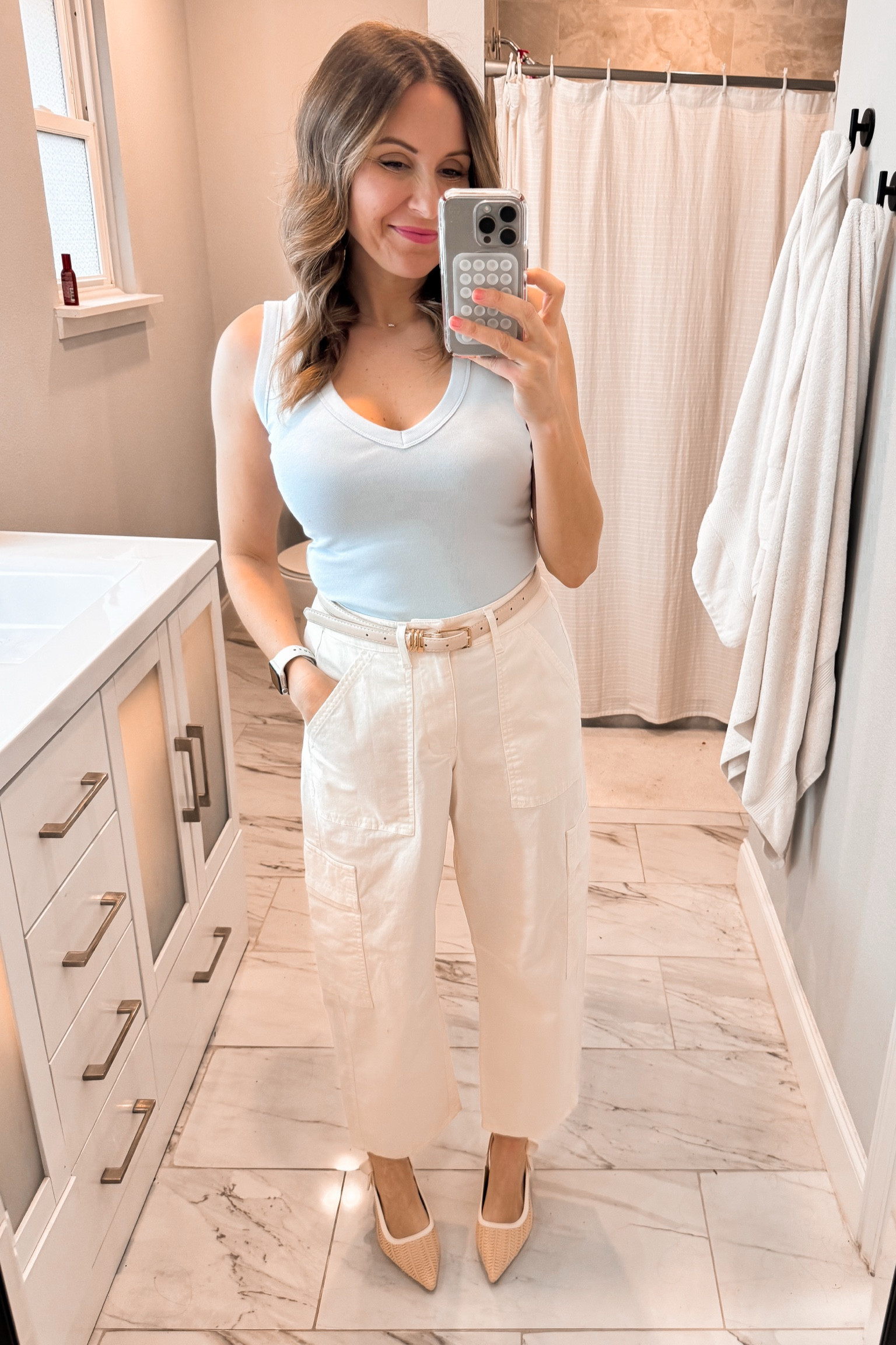 Top - small
Pants - 2
Shoes - 6.5 (size down 1)



#LTKSeasonal #LTKFindsUnder50 #LTKStyleTip