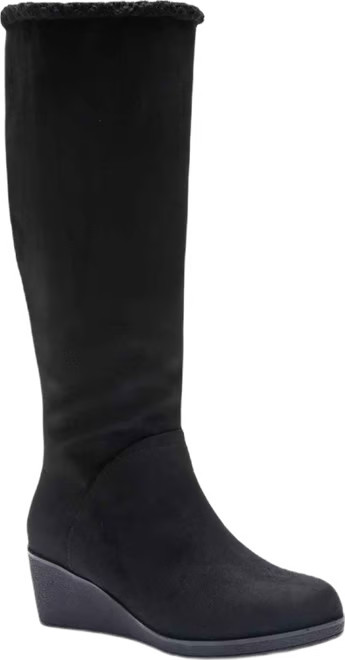 Women's Binocular Shearling Tall Wedge Boots | Macy's