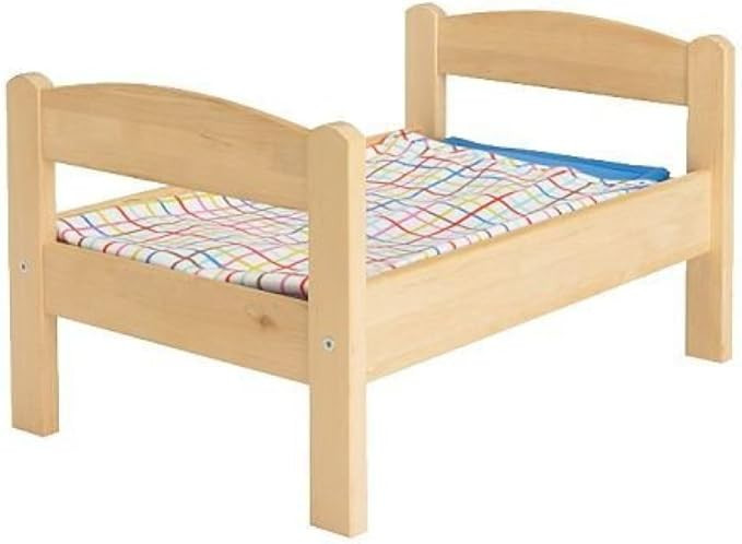 IKEA Duktig Doll Bed with Bedlinen Set, Pine, Multicolor | Amazon (US)