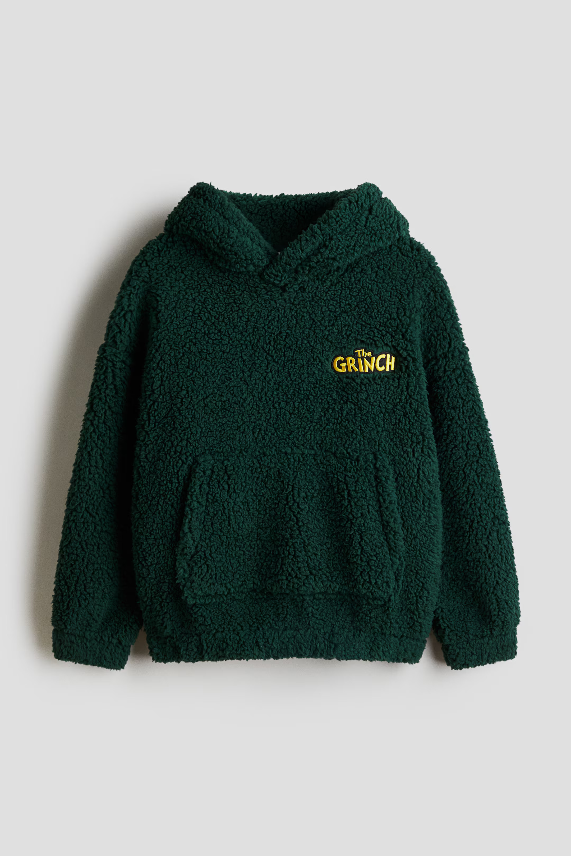 Dark green/The Grinch Teddy Fleece Hoodie with Motif for kids | H&M CA | H&M (US + CA)