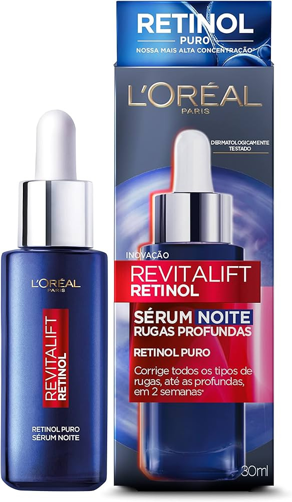 Sérum Facial Antirrugas L'Oréal Paris Revitalift Retinol Noturno, 30ml | Amazon (BR)