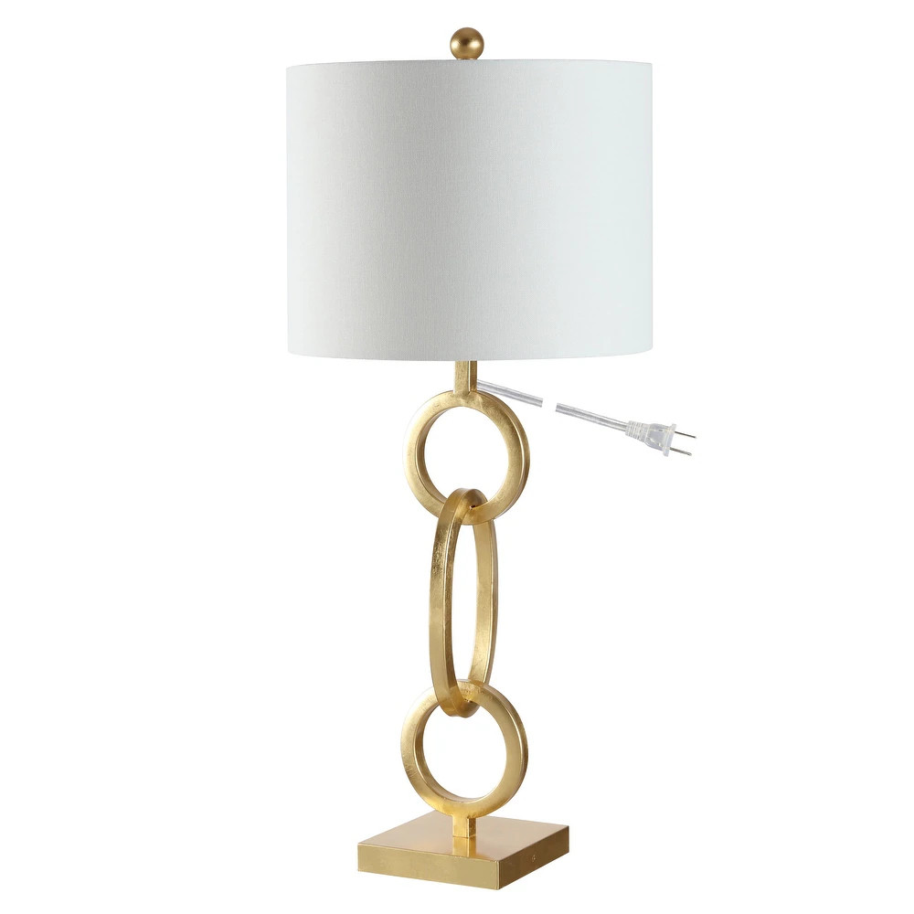 SAFAVIEH Lighting 32-inch Alaia Iron Table Lamp. - 13"W x 13"D x 30"H - Bed Bath & Beyond - 32201... | Bed Bath & Beyond