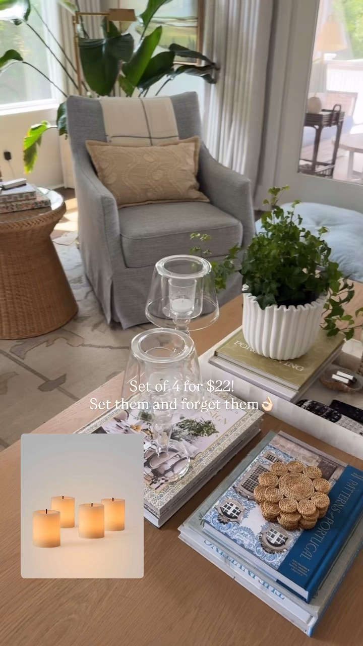 Love the chic ambiance of these pottery barn candle lamps and am excited to use these battery-operated ones on a timer.

#LTKHome