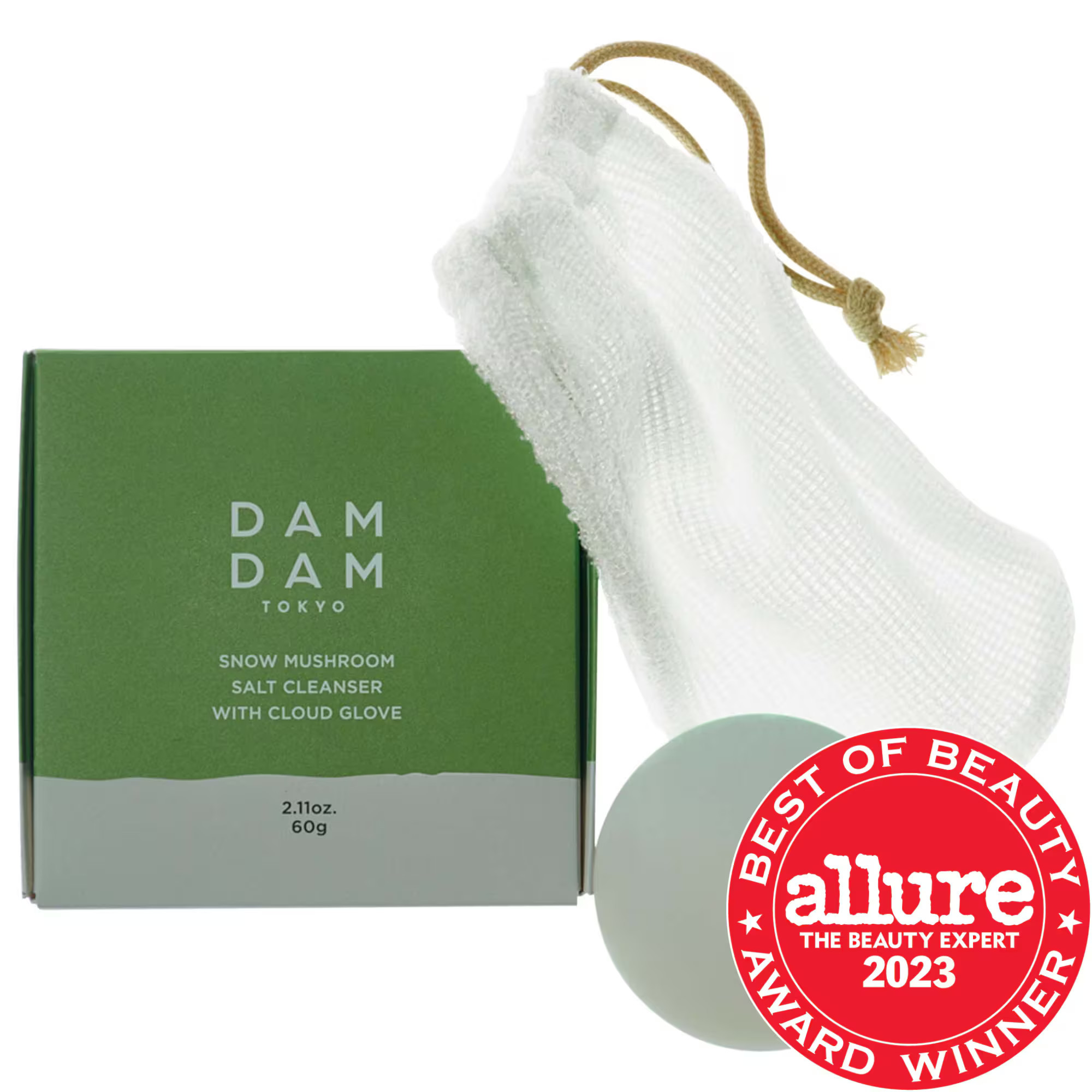 DAMDAM Snow Mushroom Pore Cleanser with Exfoliating Glove 2.47 oz / 70 g | Sephora (US)