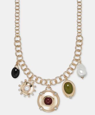 I.n.c. International Concepts Modern Cushioned Stone Statement Necklace, 16-1/2" + 3" extender, Macy's Exclusive - Multi | Macy's