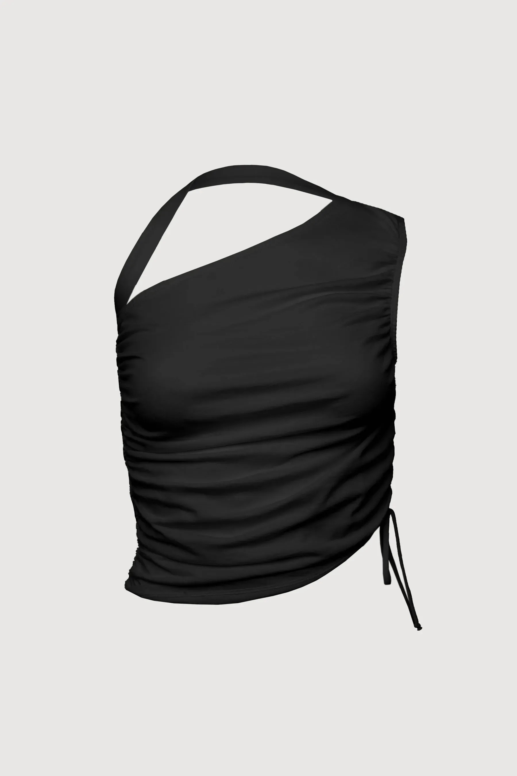 ONE SHOULDER SIDE RUCHED TOP | OAK + FORT