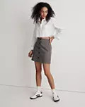 Button-Front Mini Skirt in Yarn-Dyed Geo | Madewell