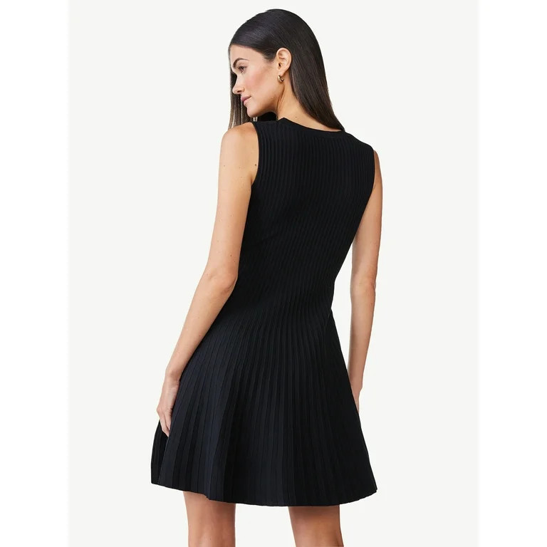 Scoop Women's Striped Mini Sweater Dress, Sizes XS-XXL | Walmart (US)