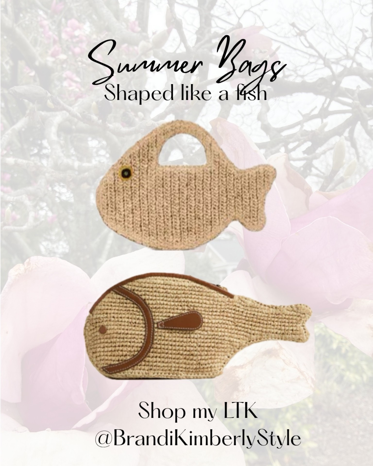 Looking for a unique summer bag that stands out? These novelty fish shape bags with woven texture make them perfect for vacations, beach days, or adding personality to a simple look.

I have the scoop on summer handbags, straw bags, beach bags, and fun statement accessories.. follow for more!


Save if you love fun summer accessories 🐟

#LTKMothersDay #LTKOver40 #LTKdayinmylife