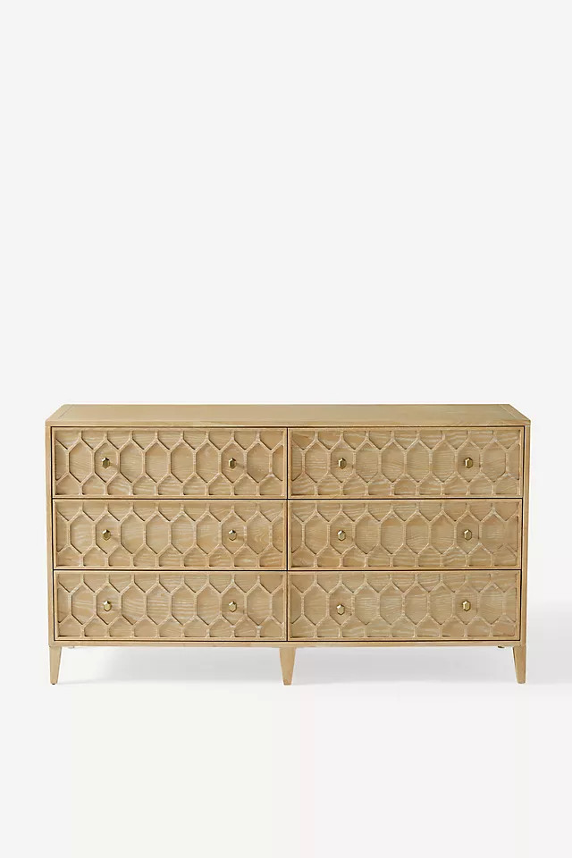 Textured Trellis Six-Drawer Dresser | Anthropologie (US)