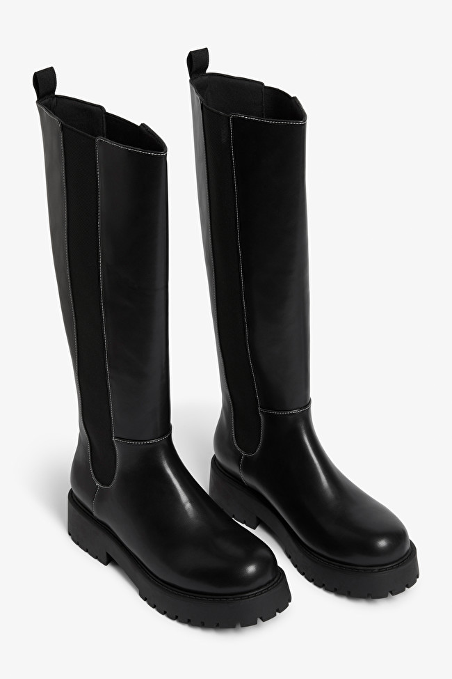 Kniehohe, klobige Chelsea-Boots | Monki (DE)