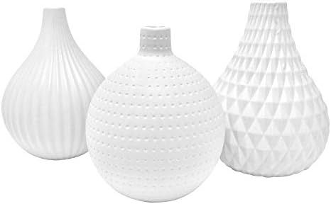 Amazon.com: Joseph's - Small White Ceramic Vase Set, Great for Decorating Kitchen, Office or Livi... | Amazon (US)