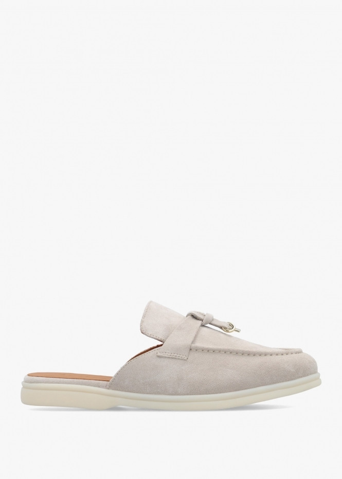 Siani Grey Suede Loafer Mules | Daniel Footwear (UK)