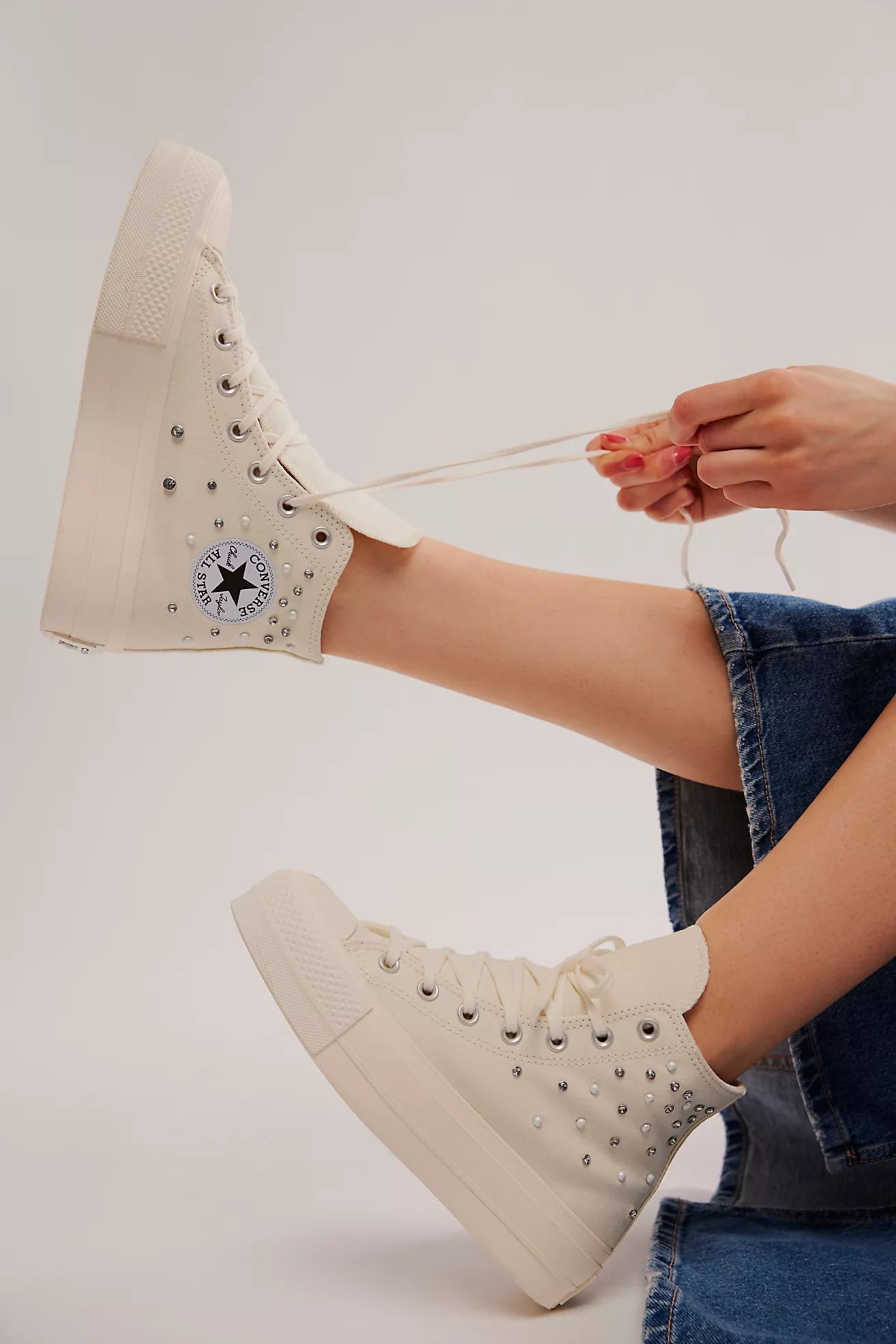 Chuck Taylor Lift Embellished Sneakers | Free People (Global - UK&FR Excluded)