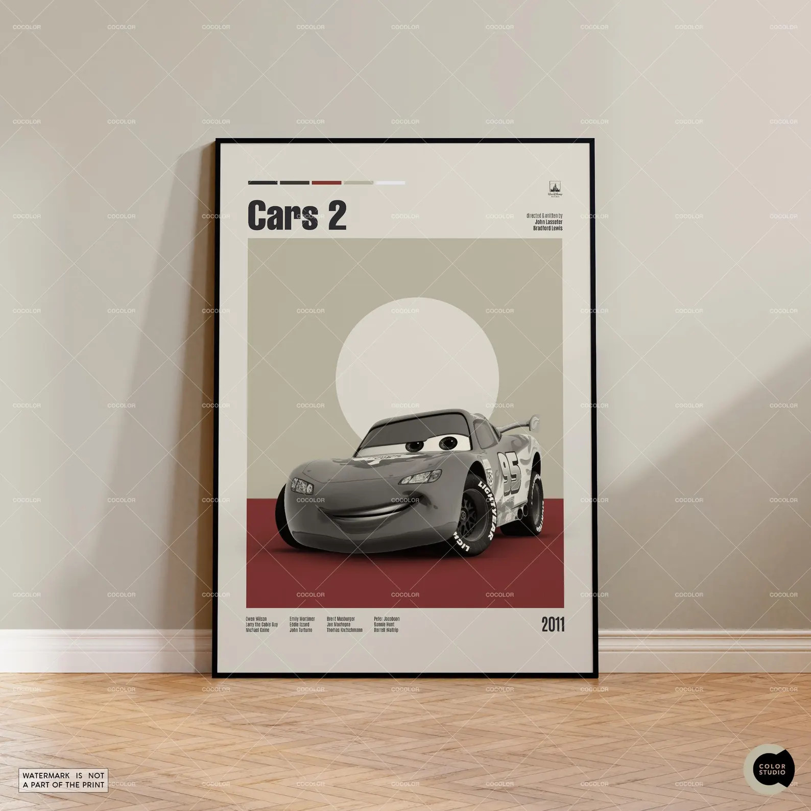 Cars 2, Retro Movie Poster, Midcentury Modern, Retro Tv Show Poster, Minimal Movie Art, Best Movi... | Etsy (Global)