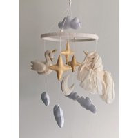 Baby Mobile Fabulous Unicorn Felt Swan, Unicorn, Princess Gift To Newborn, For Girl, Crib | Etsy (US)