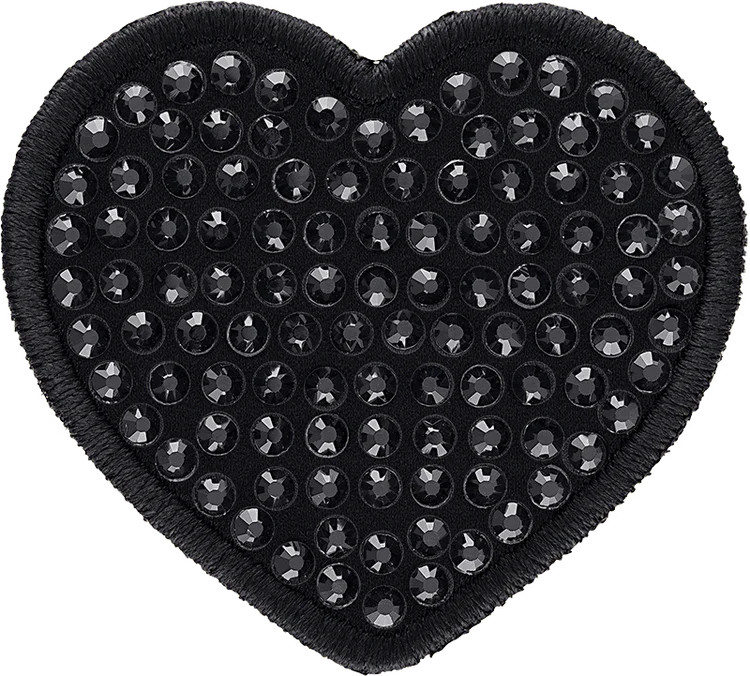 Noir Sparkle Crystal Heart Patch | Stoney Clover Lane