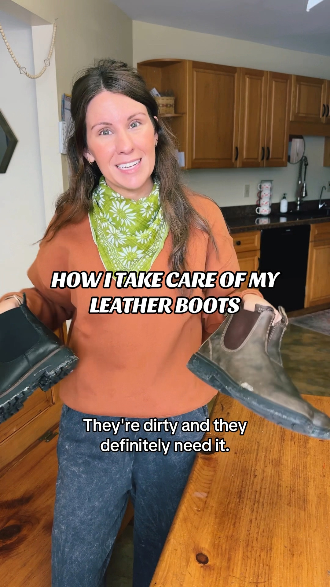 Here’s what I use to take care of my leather boots and keep them looking brand new🥾Save this post to come back to when you want to care for your leather shoes!

-at least 2 100% cotton cloths (3 would be better)
 -horse hair brush (works really well to clean suede shoes too!)
-mink oil 
-I would use the stain eraser for my suede boots/clogs

I start off by brushing all the loose dirt and grime off of the boots, and then I wet my cloth with warm water and scrub all the dirt/stains off (if they’re REALLY dirty, a little vinegar helps). After the boots have dried, I take my cotton cloth and mink oil and rub it in to the leather in circular motions. I let it sit and condition for about 10-20 minutes, then use the dry cloth to wipe off the excess mink oil. I let the boots sit for about 24 hours and then wear them as usual. 

This always breathes new life into my worn-in leather boots. This is my most worn pair of boots  (I’ve had them since 2021!) and I think they’re in great shape because I’ve tried to take such good care of them!

I bought all my care materials years ago, but I found a great little set that I’ll link if you want to take care of your boots!

(I’m showing my blundstone boots in this post, but I do the exact same thing to my other leather boots)

#LTKPetite #LTKstorytime #LTKvlog