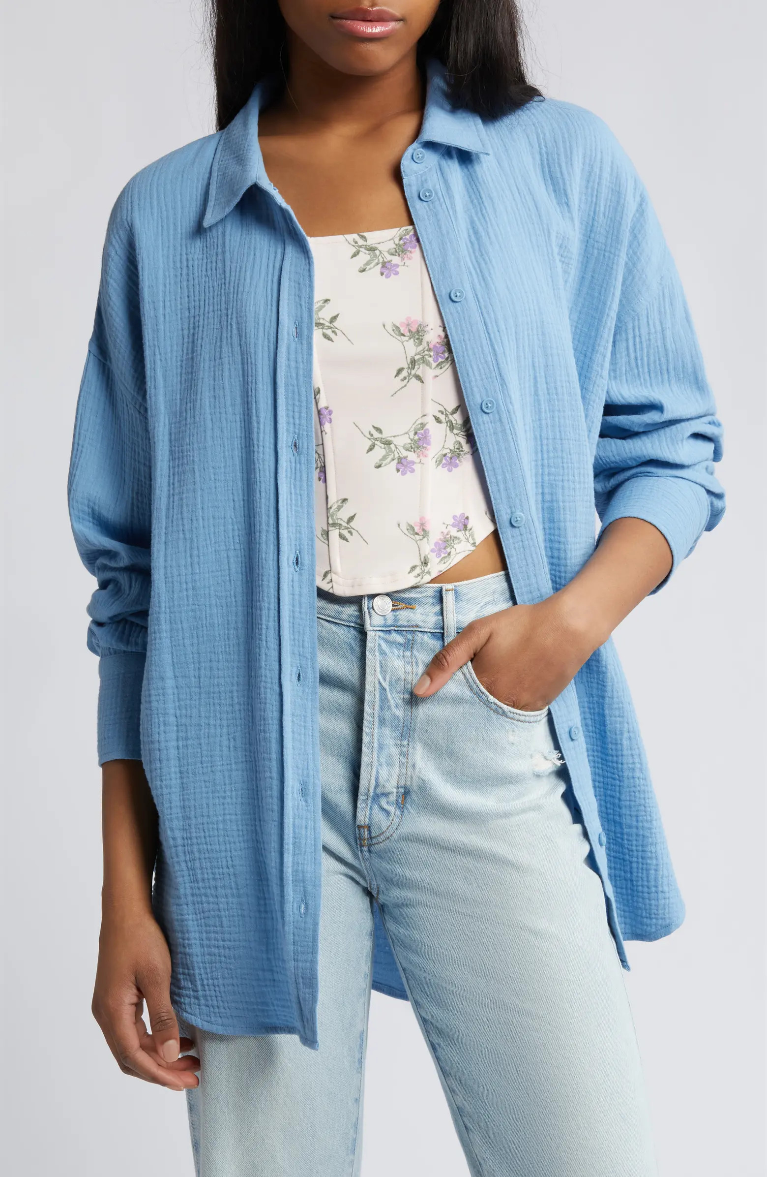 Oversized Beach Shirt | Nordstrom