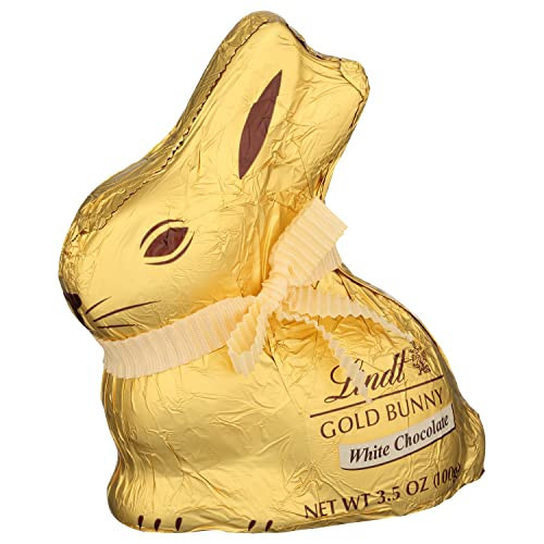 Lindt GOLD BUNNY White Chocolate, Hollow White Chocolate Candy Bunny, 3.5 oz. Bunny | Amazon (US)