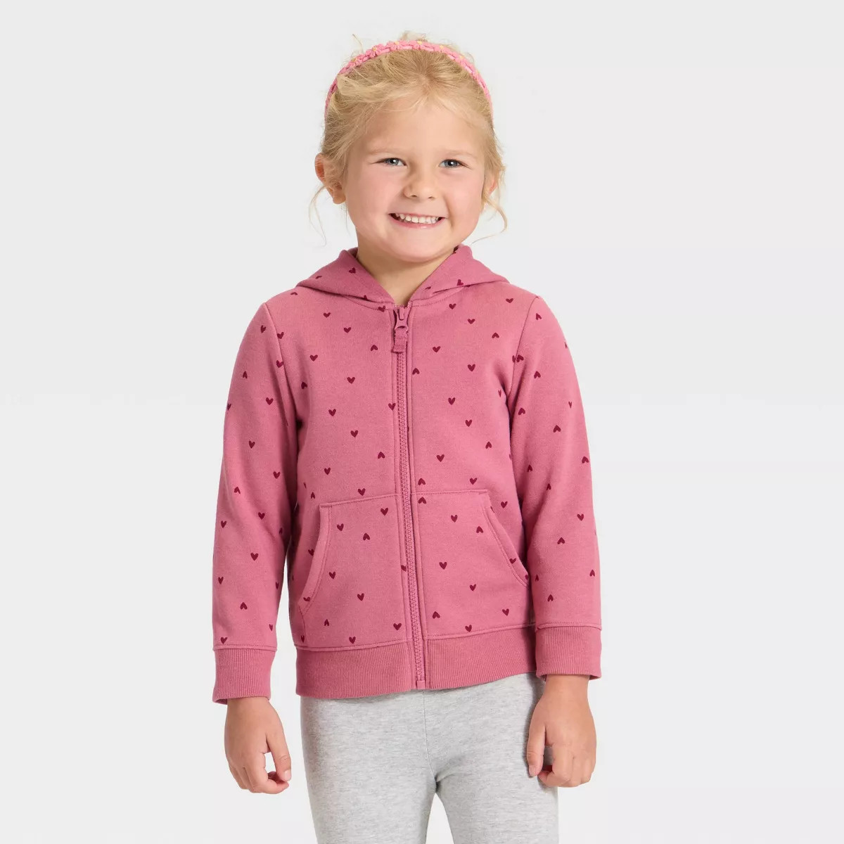 Toddler Girls' Zip-Up Fleece Hoodie - Cat & Jack™ | Target