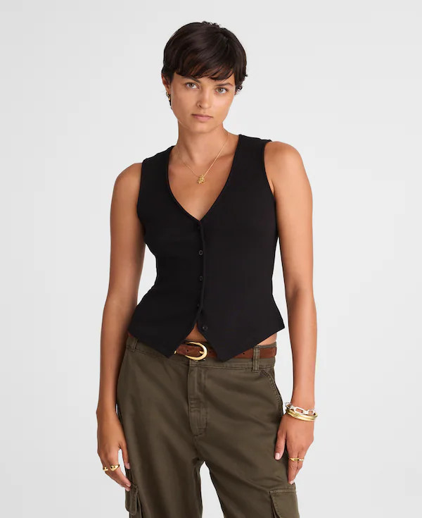 Ribbed V-Neck Vest | Madewell | Madewell