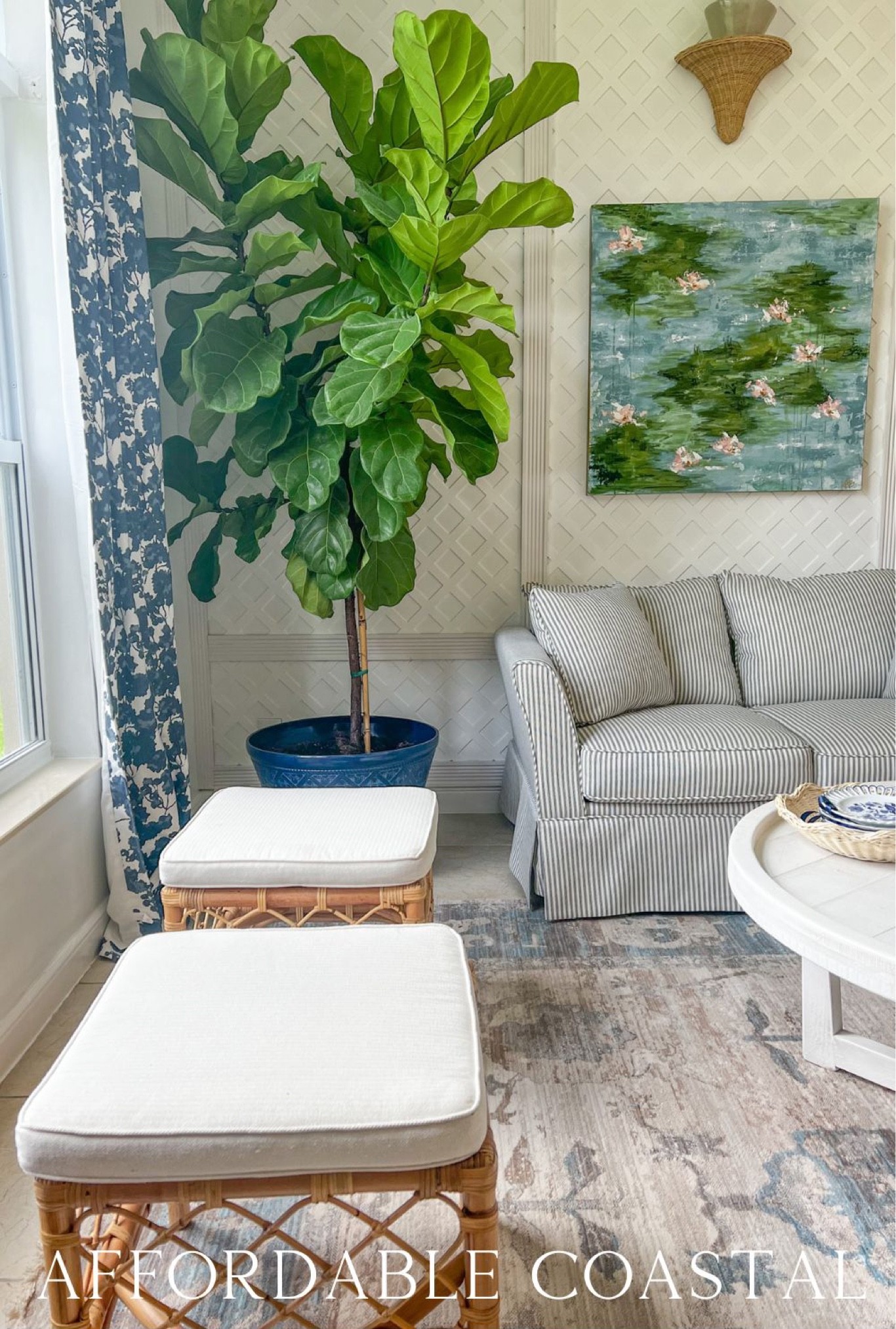 Living room decor
Grandmillennial style
Coastal home
Blue and white home 

#LTKhome