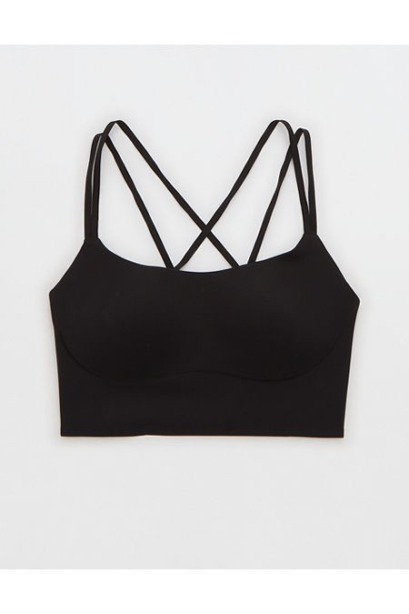 OFFLINE By Aerie Real Me Hold Up Sports Bra Women's True Black XXS | Aerie