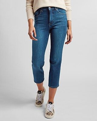 High Waisted 4-Way Hyper Stretch Straight Jeans | Express
