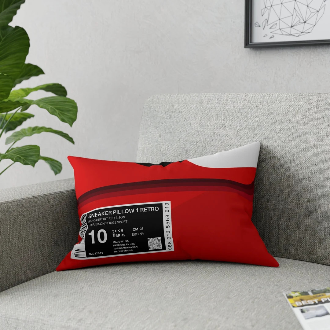 Custom Sneaker Pillow I Shoebox Label Inspired Cushion for - Etsy | Etsy (US)