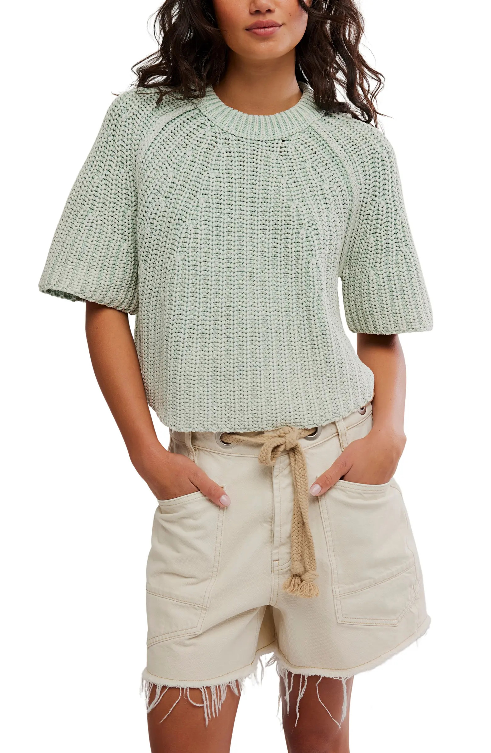 Amy Short Sleeve Cotton Sweater | Nordstrom