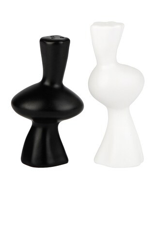 Anissa Kermiche Modern Salt & Pepper Shaker Set in Black & White from Revolve.com | Revolve Clothing (Global)